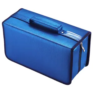 CD Case, 160 Capacity Nylon DVD Case Protective CD Case Holder  Portable Zipper Cover Durable CD Case Protection Large Storage Disc  Bag For Car Home Travel(160Capacity,Blue)