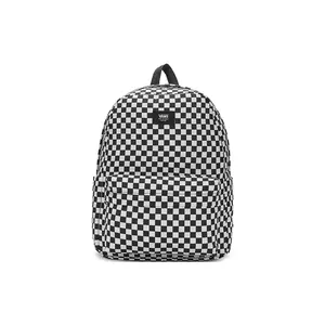Vans Checkerboard Print Large Capacity Zippered Polyester Backpack for Men and Women