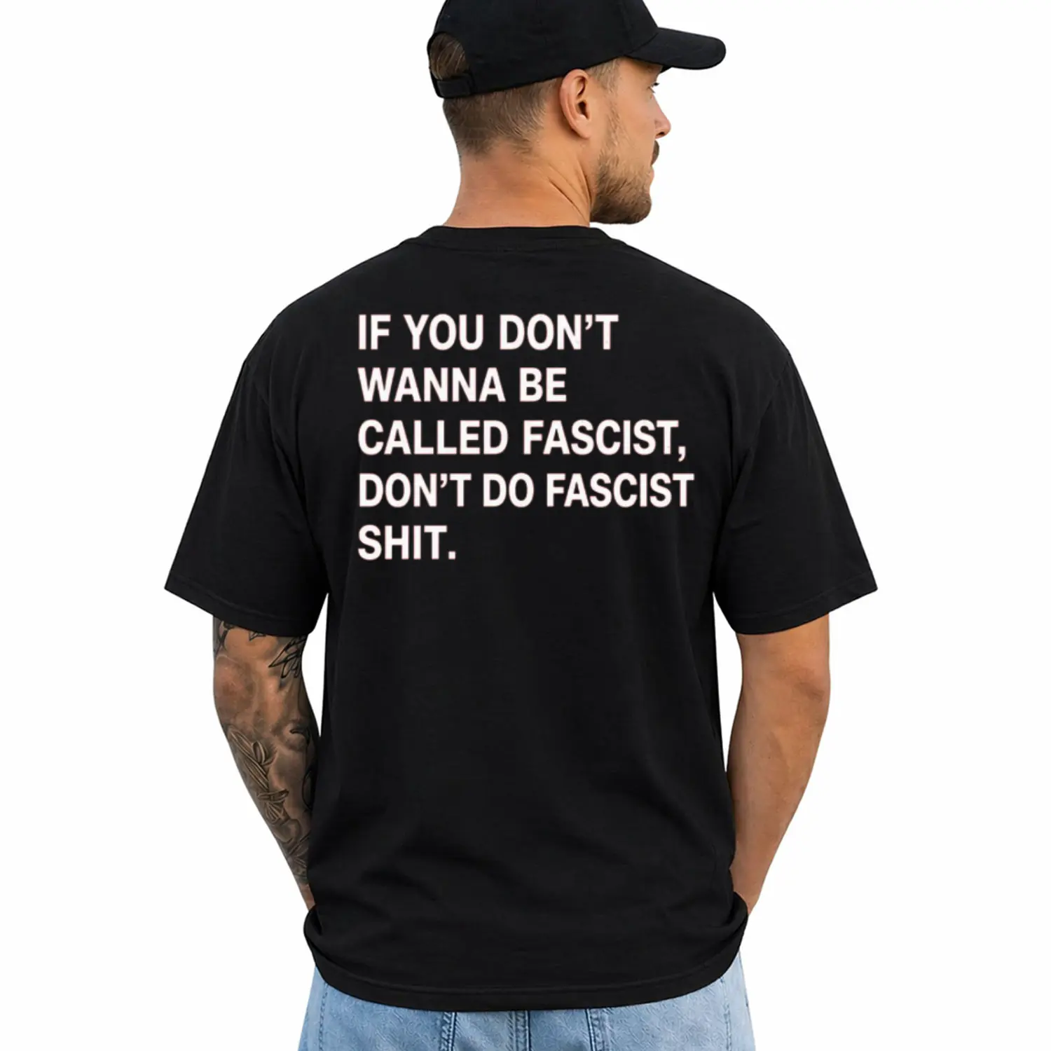 Anti Fascist, Anti TrumPolitica Quote , Resistance, Liberal Activist Gift, Politica Statement, Short Sleeve Printed Graphic Shirt, Daily Casual Cotton Menswear