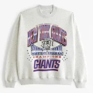 New York Giants Graphic Crew Sweatshirt  Made Using 100% Us Cotton, Design & Printed In The USA