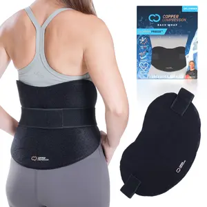CopperFreeze Hot & Cold Therapy Back & Stomach Wrap | Microwavable & Freezable Lower Back Support | One Size