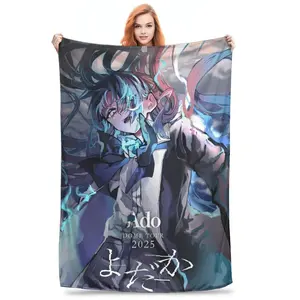 Ado WORLD TOUR 2025 Hibana Blankets  Warm Soft Novelty Plush Throw Blanket For Child Outdoor Flannel Bedspread Bed Cover