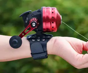Shuangyu Fortress BL30 Metal Wrist fishing Reel- Stainless Steel Bowfishing Reel with Wrist Lanyard