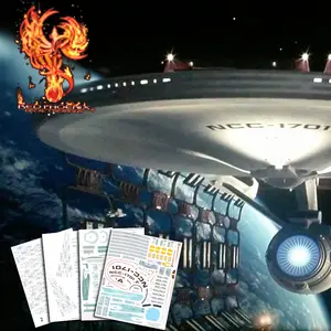 Standard set-1/537 Scale AMT / ERTL U.S.S. Enterprise-Refit Model Decal Set with Replacement Registry Decals.