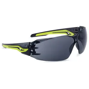 Bolle Silex Plus Safety Glasses Black/Yellow with Gray Anti-Fog Lenses