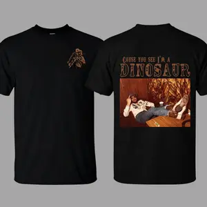 Hank Williiiams Jr. Din0saur W3stern T-Shirt, Funny Cowboy Quote Tee, Country Music Vintage Style Unisex Hoodie, Vintage Shirt for Men & Women