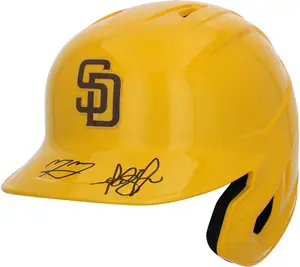 Manny Machado and Fernando Tatis Jr. San Diego Padres Autographed Alternate Chrome Replica Batting Helmet - Fanatics Authentic Certified