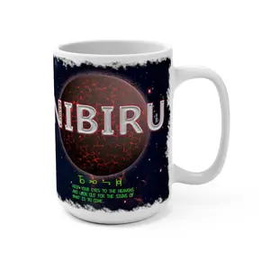 Gift for Nerds, Gift For Students. NIBIRU, Planet X, Black Sun. Coffee Mug, Tea Cup with Cool Color Inside. NASA. 15oz Mug.