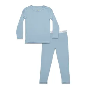 Bellabu Bear Oasis Teal Bamboo Kids Pajamas - Hypoallergenic & Moisture-Absorbing
