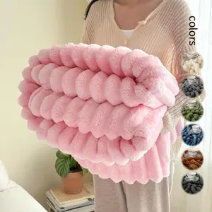 Solid Color Soft Blanket, 1 Count Lightweight Throw Blanket, Warm Nap Blanket, Warm & Cozy Blanket for Bed, Couch, Sofa, Living Room, Office, Dorm, Travel & Camping