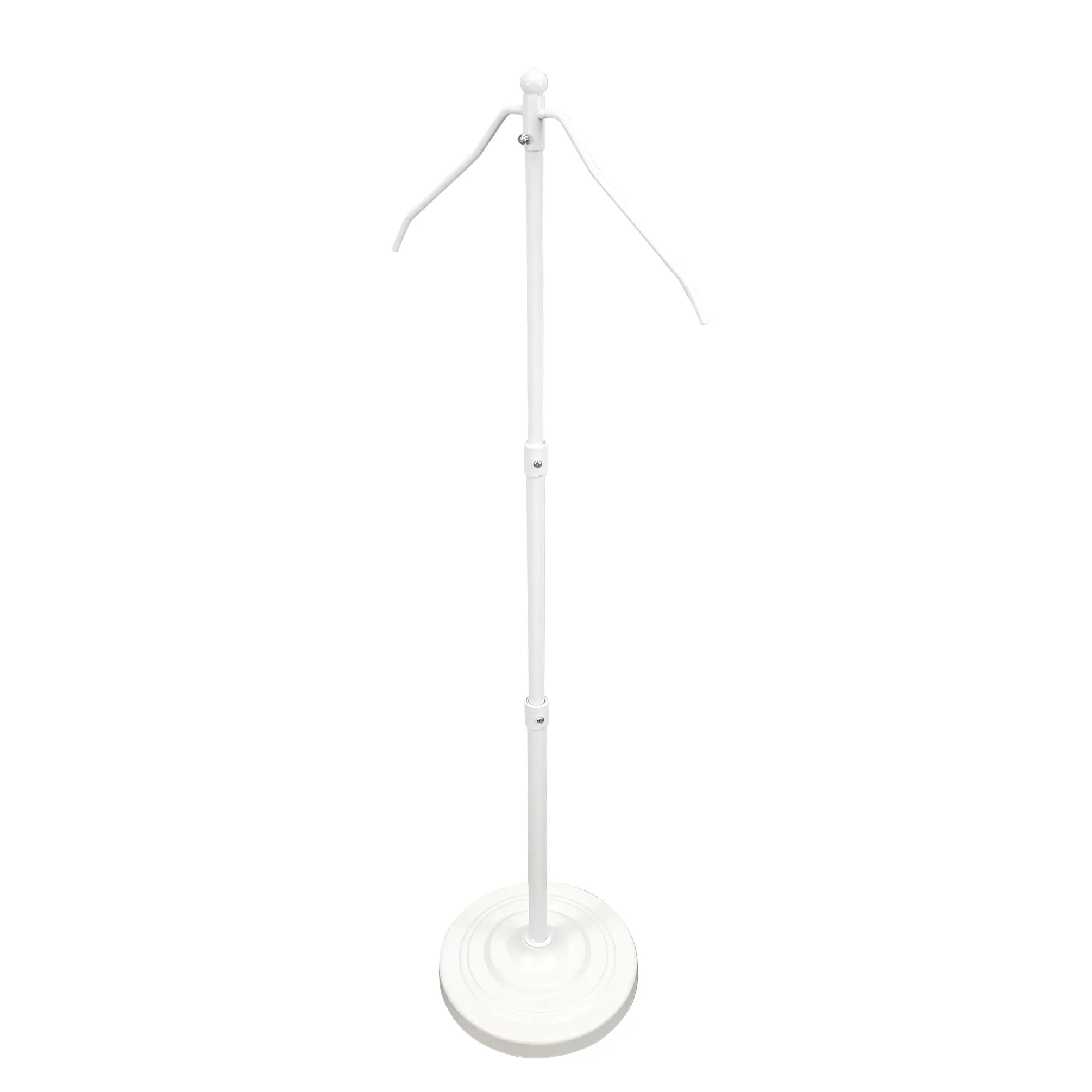 FixtureDisplays® White Garment Hanger Stand Floor Counter Jacket Blouse Sweater Shirt Display Adjustable Height 25-50" 16907-NF