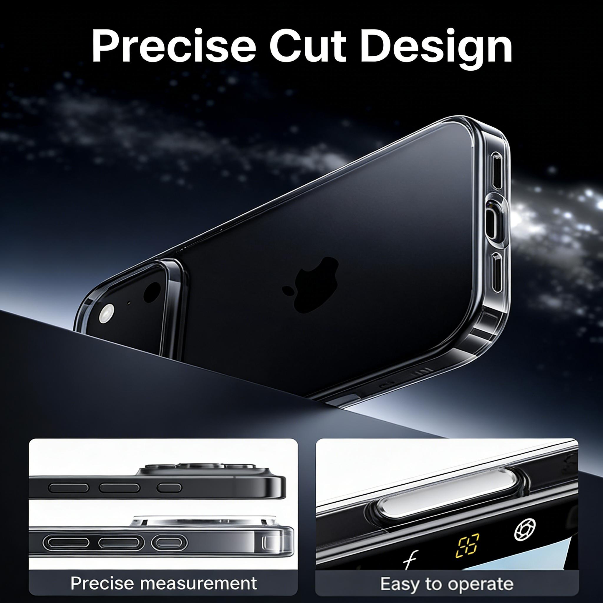 Clear Case for iPhone 17 16 15 14 13 12 11 X/XS Pro Max Plus, Military-Grade Shockproof Non-Yellowing Full Body Hard Protective Phone Cover Perfect Gift for Her/Him