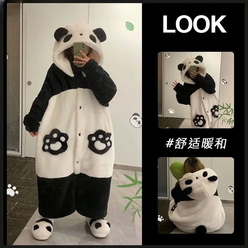 Panda robe+pants