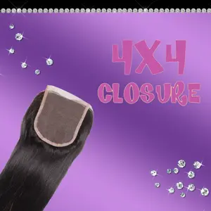 Transparent 4x4 Straight Closure