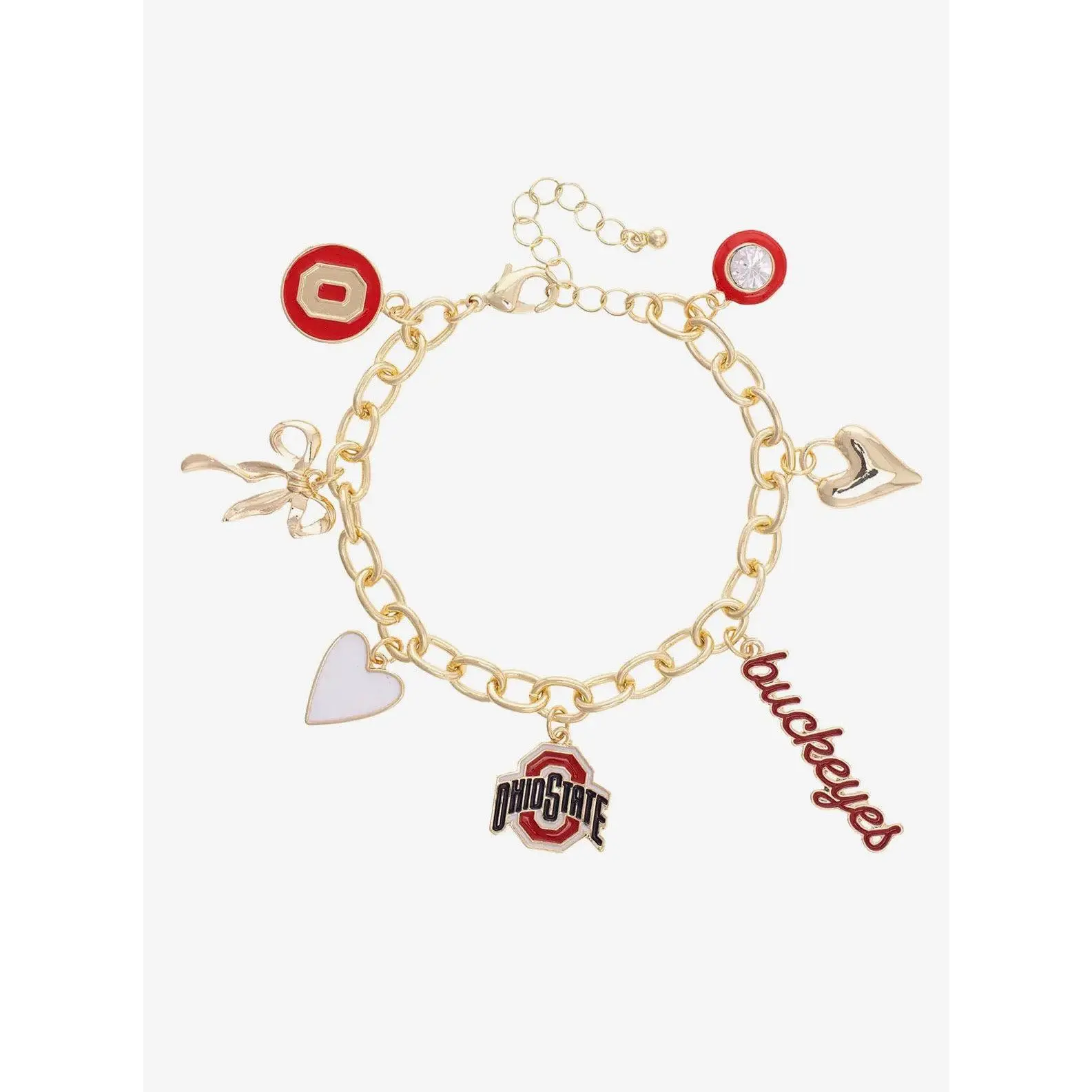 Ohio State Buckeyes CANVAS Style Enamel Icon Charm Bracelet