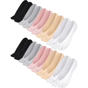 10 Pairs Women Toe Socks No Show Low Cut Socks with Toes Separated for Women Athletic Running Womenswear Bridal Maternity Cute thigh high socks Basic Black Minimalist socks women