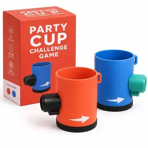 Party Cup Challenge Game, Fun Group Party Game with Launcher Cup/shotgun durinking for House Parties, Game Night, Birthdays and Friends Gatherings