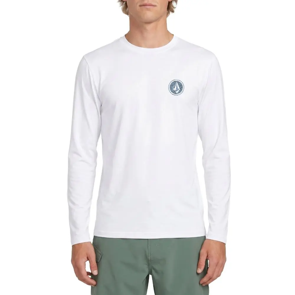 Volcom Men's Crawdad Warp Striped Long Sleeve Rash Guard - Lightweight, Wrinkle-Resistant, Quick-Dry, Stretchable, Breathable, Anti-Shrink, Machine-Washable Sun Shirt for Outdoor Hiking, Fade-Resistant