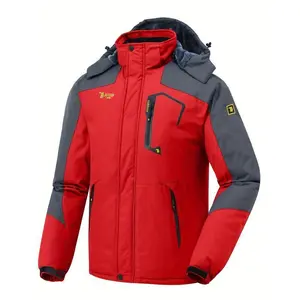 Men'sWaterproofSnowSkiJacketWarmFleeceWinterCoatMountainInsulatedWindbreakerHoodedRaincoat