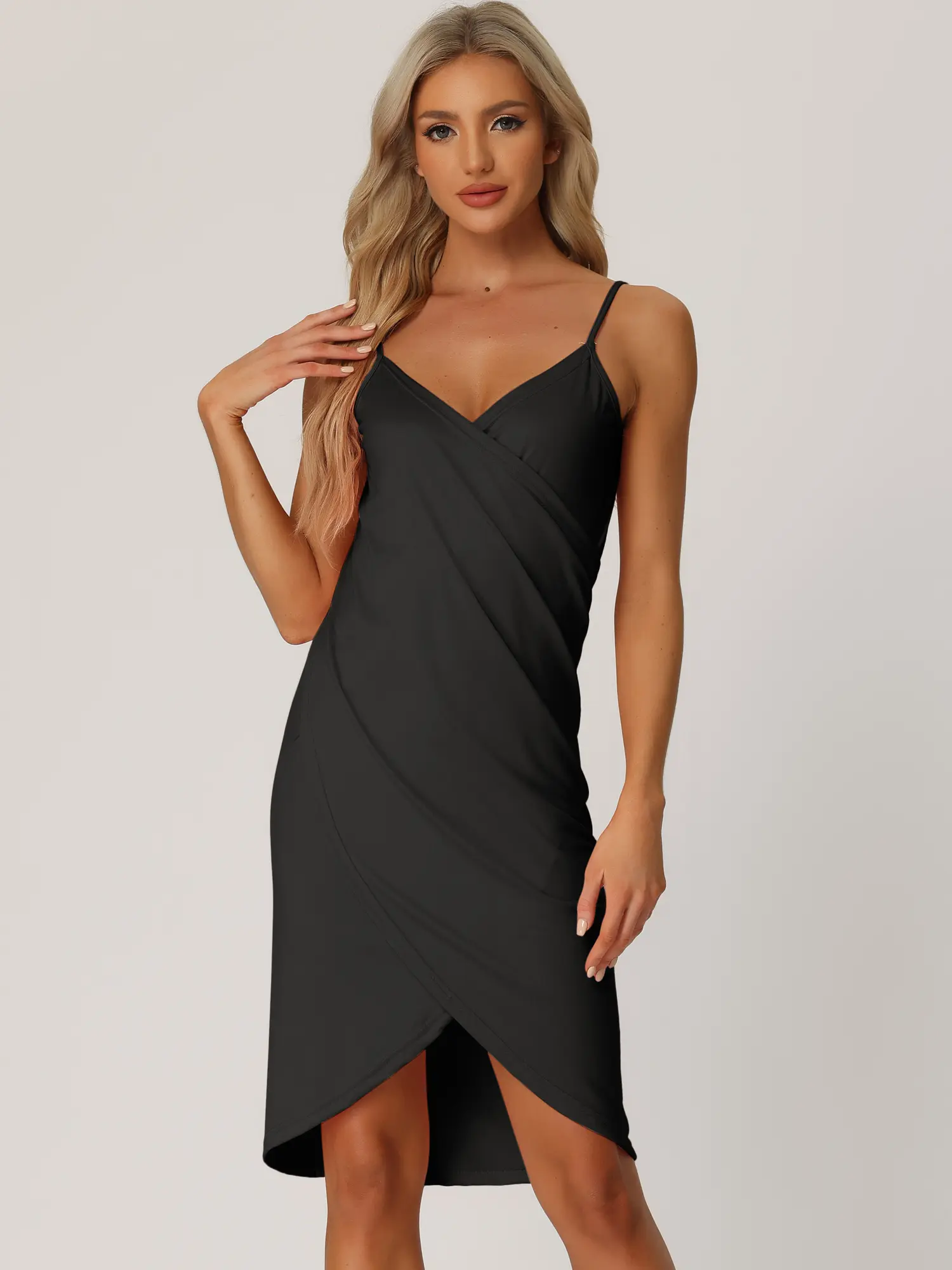 INSPIRE CHIC Women's Cover Ups Beach Seaside Summer Backless Spaghetti Strap Sundress Sarongs Wrap