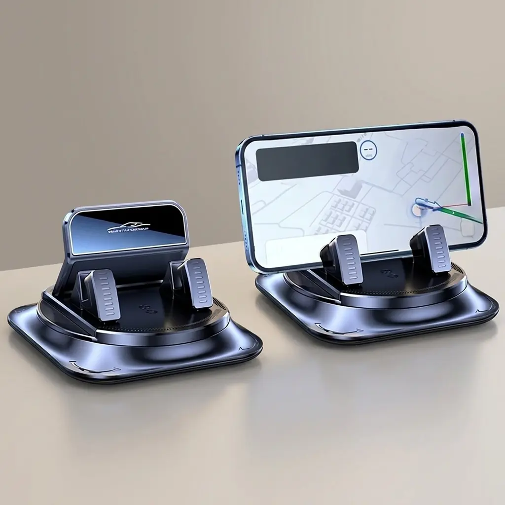 Father’s Day Gift – 360° Swivel Car Phone Holder, Dashboard Mount for Hands-Free Navigation, Adjustable Vertical and Horizontal Viewing Angles, Strong Suction Base Anti-Slip Mobile Device Stand, Universal Phone Holder for Most Cell Phones