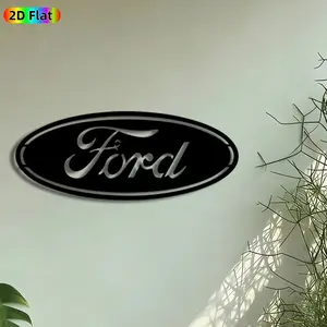 1pc Ford Logo Metal Wall Art, Vintage Ford Emblem Statue Mural, Vintage Ironwork, Artistic Metalwork, Perfect for Fathers Day, Housewarming Decor, Perfect for Garage Man Cave Workshop Decor, Ideal Gift for Automotive Enthusiasts.