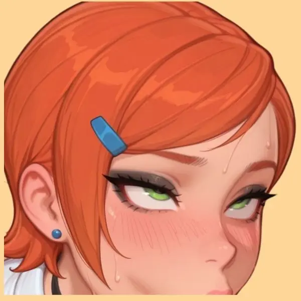 Anime Beauty Sticker, Vinyl Decal, Kiss-Cut, Laptop, Car, Phone & Water Bottle, Full Body Sticker