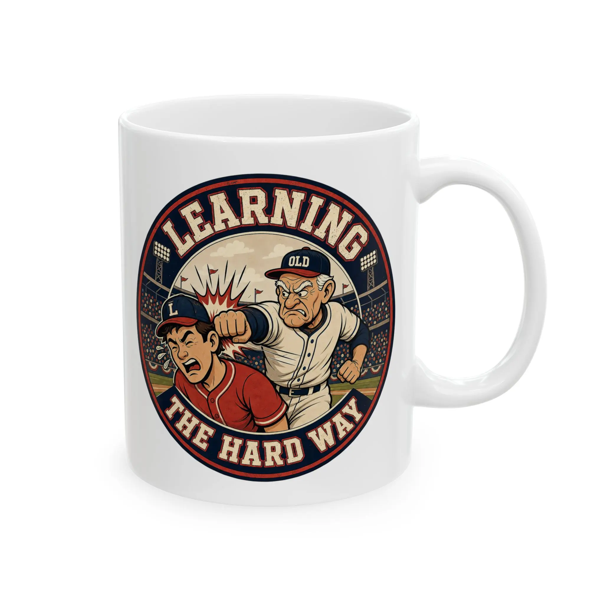 Learning Patriotism the Hard Way Baseball Logo Mug | Ceramic Coffee Cup