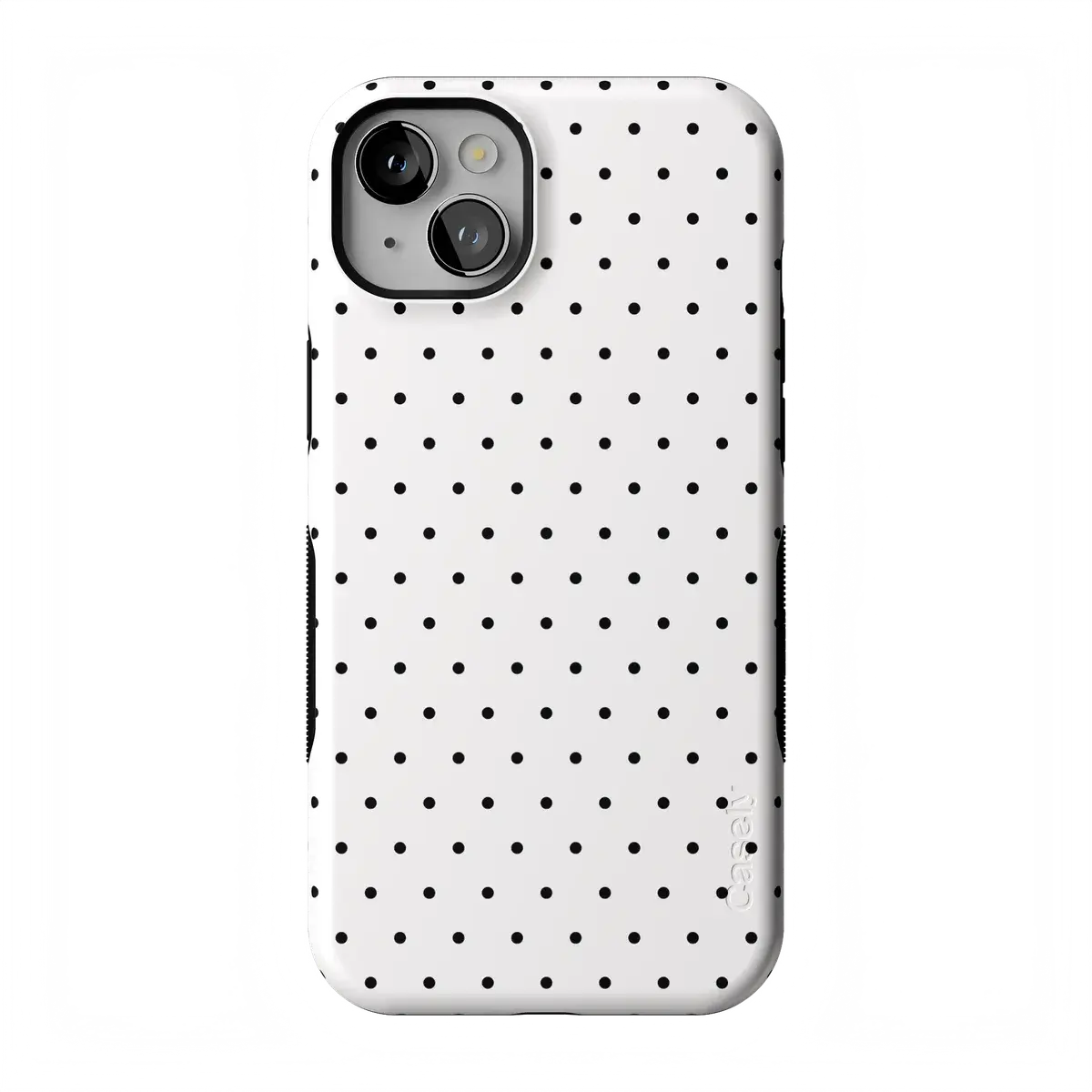 Casely iPhone 13 Mini Case | On the Dot | Black Polka Dot | Bold Protective Design | Compatible with MagSafe