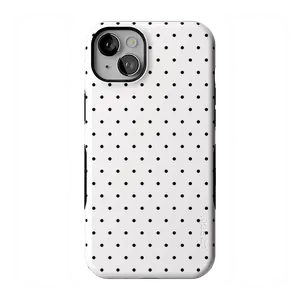 Casely iPhone 13 Case | On the Dot | Black Polka Dot | Bold Protective Design | Compatible with MagSafe