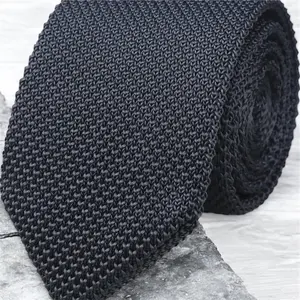 DMITRY Men's Made in Italy Knitted Silk Grey Tie