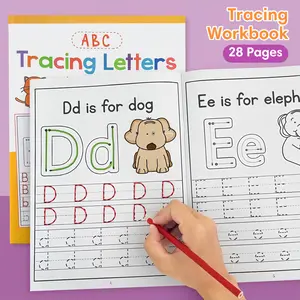 English Alphabet A-Z Upper Lower Case Tracing Pen Training Tool, Early Education Cognitive Coloring Book, Home Classroom Teaching Aid