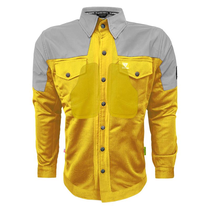 Summer Mesh Reflective Shirt Yellow Eclipse - with Pads