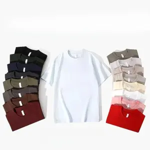 New Summer Solid Color Loose Short Sleeve T-shirt Pure 100%Cotton T-shirt Men and women Casual Oversize O-neck Tees Male Tops Men Clothing