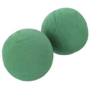 2pcs Floral Foam  Round Ball Green Dry Blocks Diy Florist Balls For Artificial Plant Wedding Bouquet Arrangement 4.72 Inch