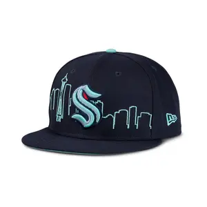 Seattle Kraken Navy Skyline Primary New Era 5950 Hat
