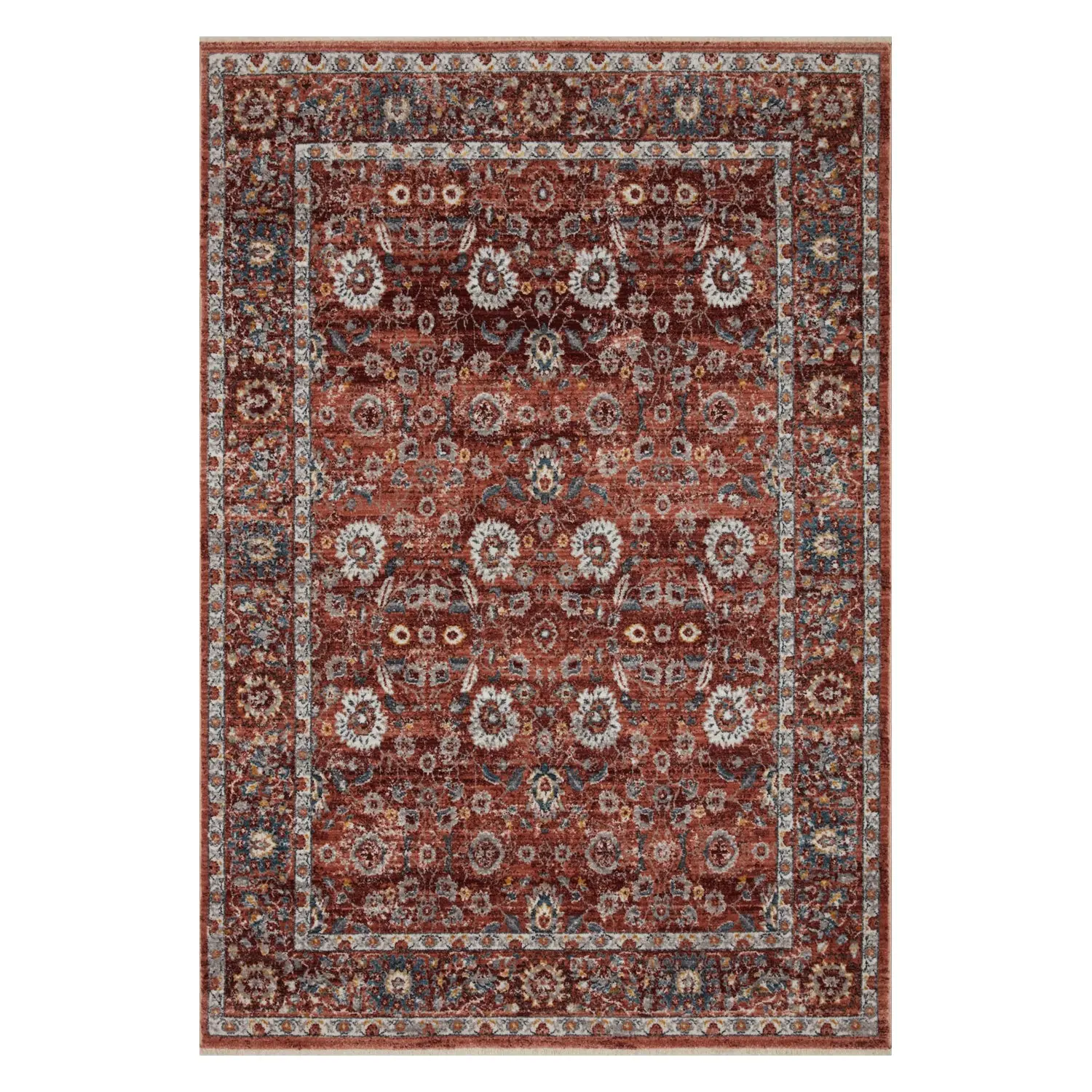 Loloi Samra Brick/Multi Power Loomed Rug