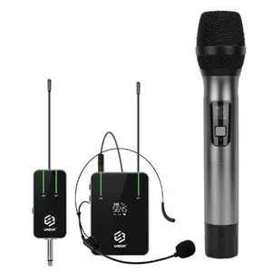 Lbmgm X2 Series Wireless Microphone System, Uhf Frequency 15 Channels Anti-Interference, Ideal for Stage Performances, Meetings, Classes, Live Streaming Equipment