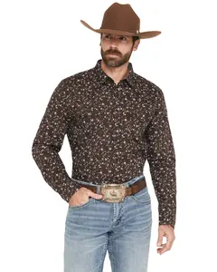 Cody James Men's Timberline Floral Print Long Sleeve Snap Western Shirt - Cjho25w7-Rucop