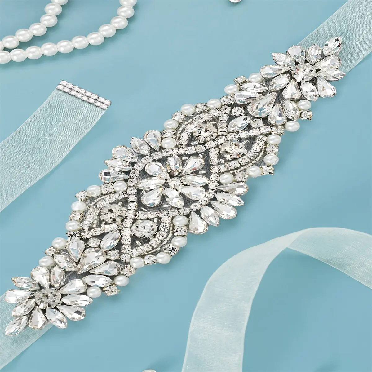 Handcrafted Rhinestone Bridal Belt] Rhinestone Bridal Belt Wedding Dress  Waist Chain Sash Faux Pearl Beaded Belt Handcrafted Wedding Accessories For  Bridesmaid - TikTok Shop