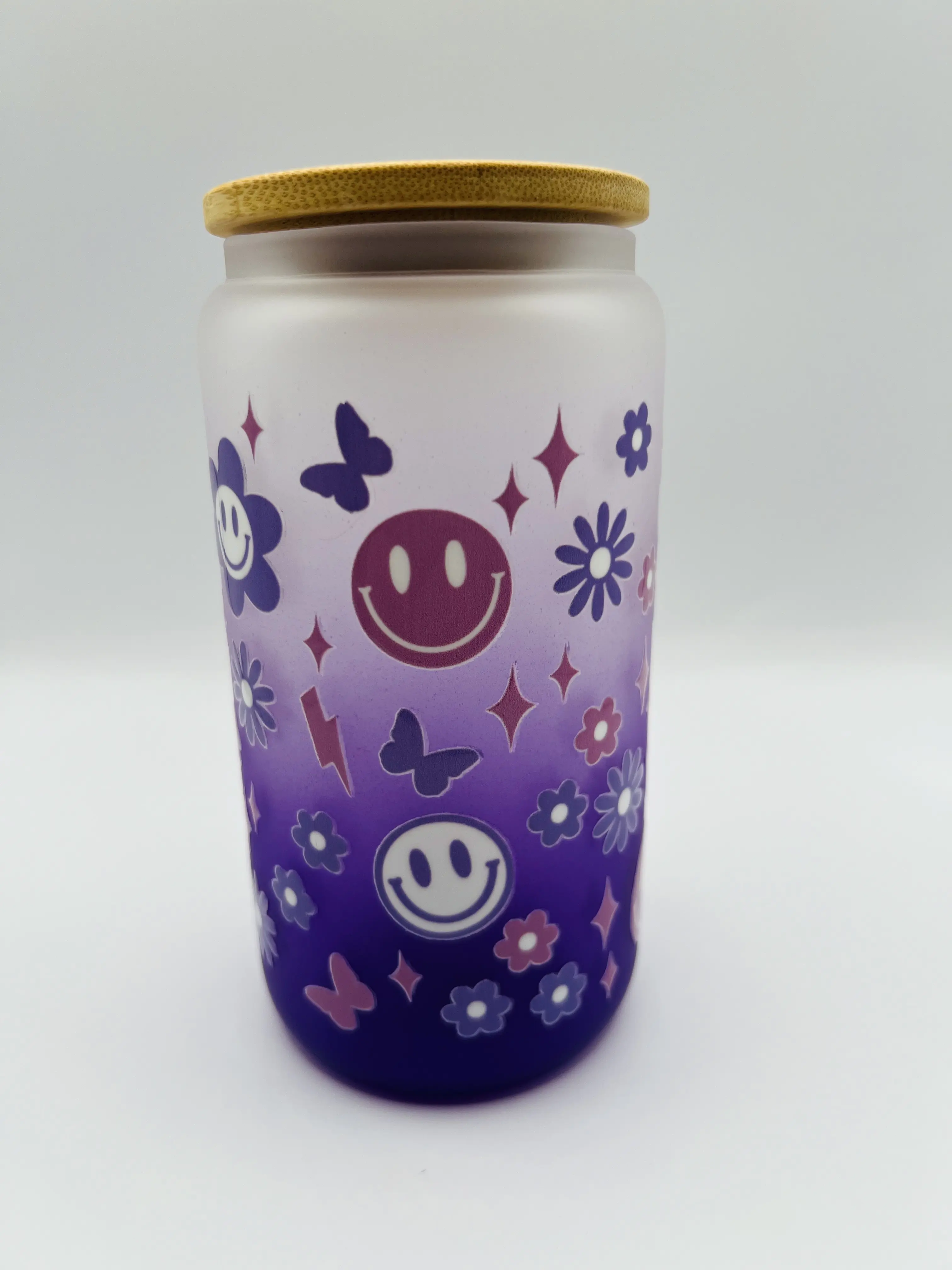 Purple Smiley Face 20 oz Libbey Mug