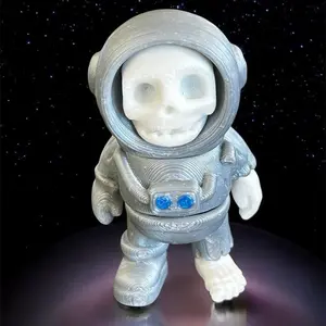 Mini tiny skeleton astronaut 3D printed figure decoration