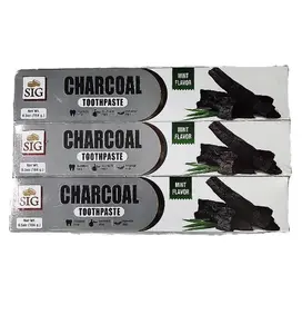 Charcoal Toothpaste -3 Pack - Mint Flavour - (Pack of 3)