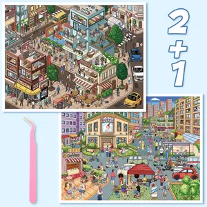 New Scenery Stickers, 3D Miniature House Scene Decals, Hand Account Mini Landscape Decorative Stickers, DIY Miniature House Stickers