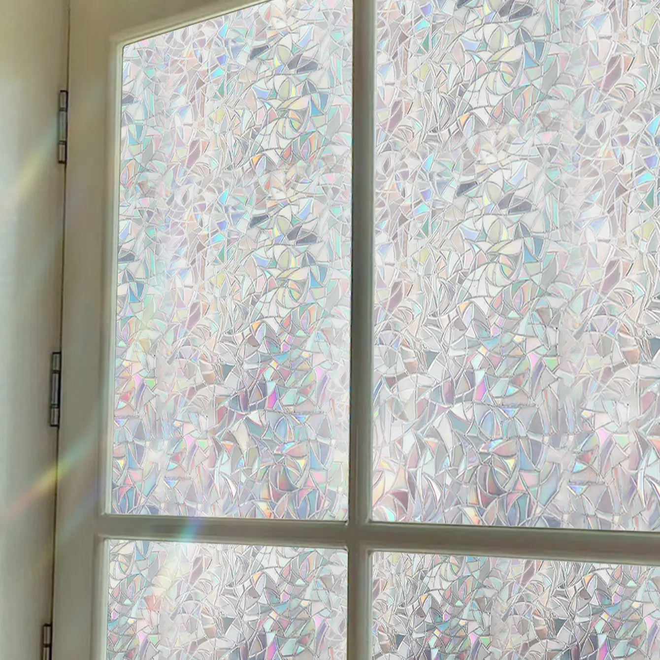 Privacy Protection Decorative Window Film Roll, DIY Static Adhesive, Colorful Non-Transparent Sunscreen, Non-Sticky Peelable, Suitable for Windows Living Room Office, Window Privacy Films