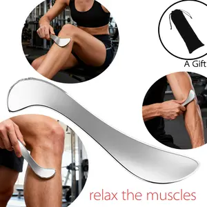 Stainless Steel Fascia Blade Muscle Relaxation Tool for Back Legs Arms Neck Shoulders Relieves Soreness Post-Workout Stretching Christmas Gift