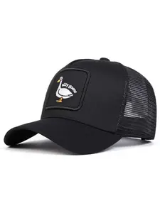 Unisex Adjustable Embroidered Duck Baseball Cap, Trendy Hat, Casual Summer Hat, Casual Sun Protection Hat for Travel & Beach, Graphic Hat, Animal Hats, All Seasons Fitted Design