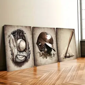 Baseball Canvas Wall Art Print, Baseball Print Boy Room Decoration, Baseball Sports, Baseball Wall Decoration, Suitable for Men, Children and Teenagers,