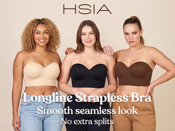 HSIA Seamless Iris Longline Strapless Bra for Plus Size Women - Longline Corset Adjustable Anti-Slip Support Corset Bustier Bandeau for Large Busts, Hand Wash Only, Smooth Plus Size Fashion Womenswear HSIA Seamless Iris Longline Strapless Bra for Plus Size Women - Longline Corset Adjustable Anti-Slip Support Corset Bustier Bandeau for Large Busts, Hand Wash Only, Smooth Plus Size Fashion Womenswear
