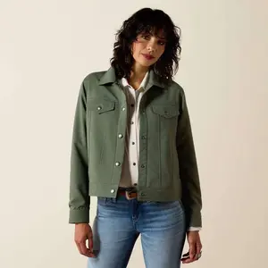 ARIAT WOMENS WAGONER LIGHTWEIGHT DUCK GREEN JACKET 10071121